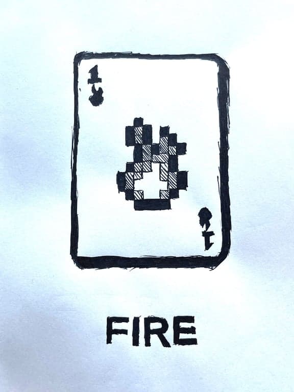 Art for Fire Card: Sketchbook Edition